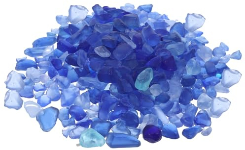 VICASKY Décor Naturel pour Aquarium Gravier Bleu Galets Résistants Déformation pour Substrat et Décoration de Bacs à Poissons