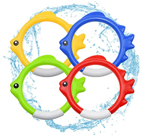 Anillos para niños Anillo de Entrenamiento de natación Anillos de hundimiento para Nadar Juguetes de Buceo en Piscina Anillo de Buceo Submarino Juguete de hundimiento en Piscina-
