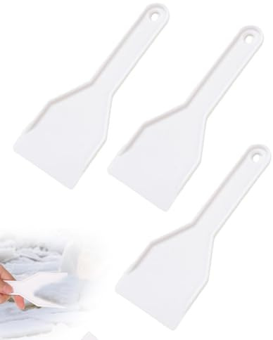 EYVRPAU Raschietto Sbrinatore Ghiaccio 3 pezzi, bianco. Spatola per Pulizia Rapida Congelatore e Frigorifero, Rimuove Ghiaccio Senza Danni.