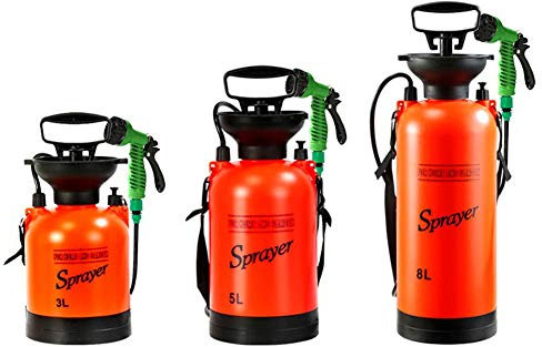 Pulvérisateur Manuel Pelouse Irrigation de Jardin Pulvérisateur pneumatique Arroseur à Pression d'eau agricole Herbicide Désinfectant Spray sous Pression pour l'arrosage et Le Lavage de Voitures(8L)