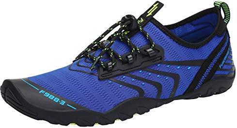 SAGUARO Badeschuhe Damen Herren Wasserschuhe Leicht Schwimmschuhe Schnell Trocknend Atmungsaktiv Strandschuhe Aquaschuhe rutschfeste Outdoor Barfußschuhe für Frauen Männer, Admiral Blau, 44 EU