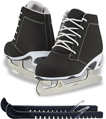 Jackson Ultima Recreational Damen Eiskunstlaufschuhe Softec Diva DV3000 / Farbe: schwarz, Erwachsenengröße: 7 Bündel mit gratis Guardog Skate Guardog Guards