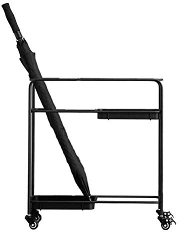 Paragüeros Soporte De Paraguas De Hierro Forjado Negro, Estante De Almacenamiento En La Oficina De La Escuela del Hotel, Las Ruedas con Frenos Son Fáciles De Mover Y Arreglar, 60x20x66cm