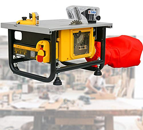 KUANDARMX Sierra De Mesa Portátil Pequeña 2000w, Motosierra Multifuncional 9000r / Min Profundidad De Corte 32 Mm, Motor Integrado De Aspiración De Corte
