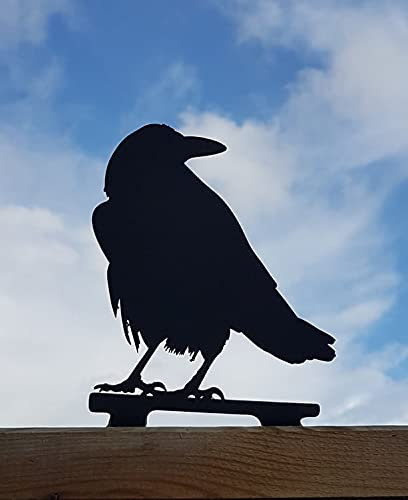 ROOK Fence Post Topper Top Garden Ornament, Garden Decor, Metal Art