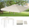Sonnewelt Pavillondach 3x3m, Pavillon Ersatzdach Wasserdicht Partyzelt ersatzbezug Doppeldach Schutzhaube UV-Schutz Pavillonabdeckung Festzelt überdachung Beige
