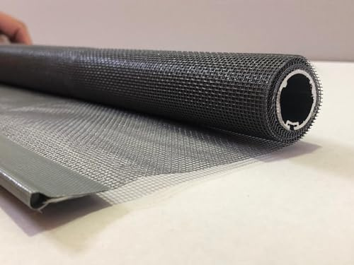 Rete Zanzariere Kit Ricambio Universale Riducibile con Taschetta e RULLO porte finestre Varie Misure (120 x 160 Verticale)