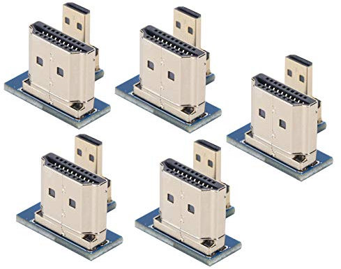 Goshyda 5Pcs Micro for HDMI Adapter, for Raspberry Pi 4B, Micro for HDMI to Highdefinition Multimedia Interface
