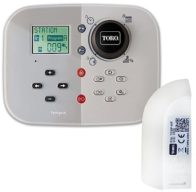 GNCGarden Programador de riego Toro Tempus 8 Estaciones | Controlador Serie Tempus de Toro Interior 220V + Módulo WiFi | Programador riego automático | Ahorro de Agua | Temporizador riego automático