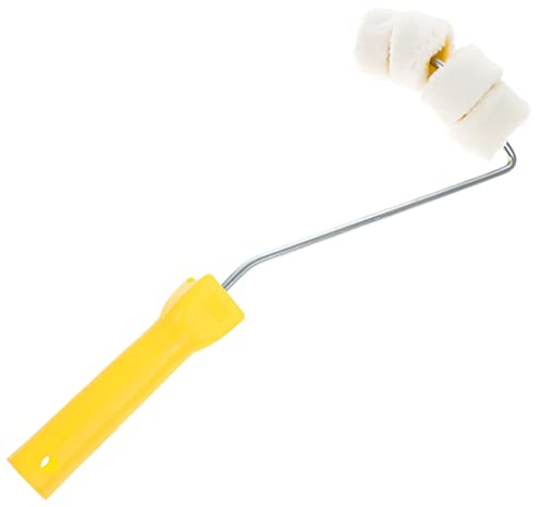 Housoutil Pipe Brush for Painting Walls Wheels Roller Brush Portable Paint Roller Tool for Household Wall and Bathroom Use