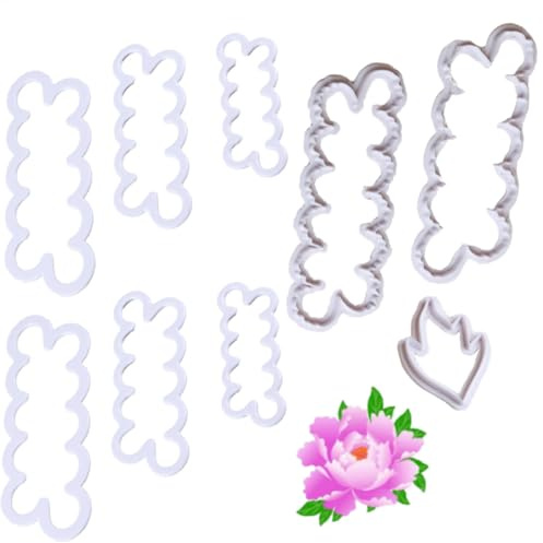 9 Pièces Emporte Piece Fleur 3D，Gâteau Roses Cookie Cutter，pour Patisserie Gâteau Gâteau Cookie Cutter Bricolage Décoration.
