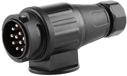 ETUKER 13 Pin Trailer Electrical Connector, Waterproof 13 Pin Tow Bar Towing Plug For Caravan Bike Carrier