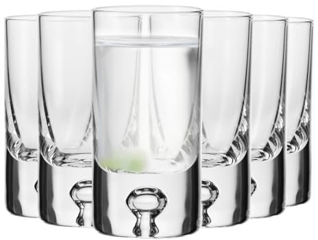 Krosno Verre à vodka - 30 ml - Collection Lagrima - Verres à liqueur - Modernes - Parfait pour la maison, les restaurants et pour les fêtes et événements - Passe au lave-vaisselle