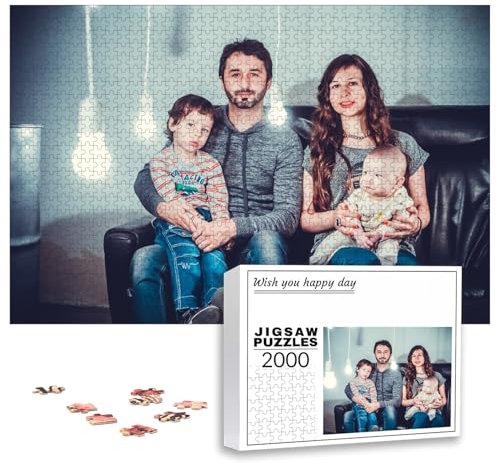 PSUNEY Individuelles Puzzle mit Foto 35/70/120/200/300/500/1000/1500/2000/3000 Teile Eigenem Bild Selbst Gestalten Personalisierbares Geschenk