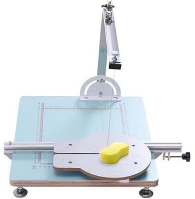 Hot Wire Foam Cutting Machine, Electric Tabletop Styrofoam Cutter, Polystyrene Cutting Tool Set with LED Display, Circular Dies for Cutting Forming Sculpting Foam Materials