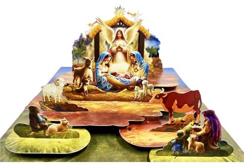 CUTPOPUP Natività - 3D Biglietti Natale 2024, Biglietti Auguri Natale, Biglietti Auguri Natalizi, Biglietto Natale, Christmas Cards, Xmas Cards (Nativity 24) US8-CN295IT