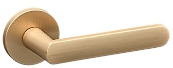 Gavroche Türgriffe Set | Türklinken für Innentüren in Matt Gold | Drückergarnitur für Zimmertür ohne Rosettengarnitur aus Zink | Türbeschlag in L-Form