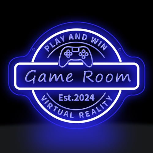 DAKABUKA Game Zone Leuchtreklame Game Controller LED Neon Lichter Gamer LED Neonlicht Gaming Zone Neon Lichter Wand für Spielzimmer Dekoration Geschenk für Teenager,Freunde,Jungen