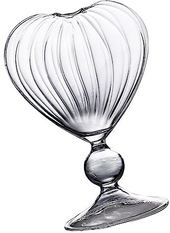 SHOWERORO Wine Glass Heart-Shaped Glass Goblet Cocktail Cup for Household High-Grade Material