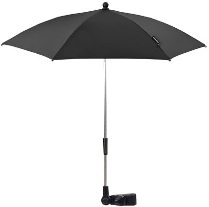 Maxi-Cosi Parasol, Stylischer und Praktischer Sonnenschirm Kinderwagen und Viele Mehr, mit UV-Lichtschutz 50+ inkl. Univsersal-Befestigung, Black.