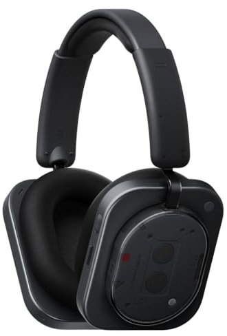 Nothing Headphone (1) Kabellose Over-Ear Kopfhörer mit ANC, bis zu 80h Akkulaufzeit, Hi-Res, Raumklang, wasserfest – Schwarz