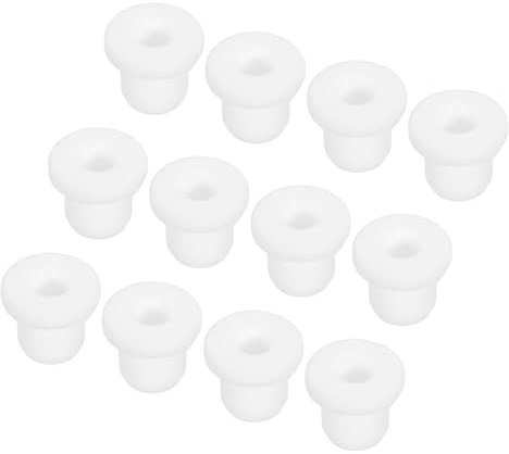 QUARKZMAN 30Pcs Passe-Câble En Caoutchouc En Forme De T Dia 8mm ID 5mm H 10mm Blanc Joint De Protection Passe-Câbles Flexibles pour Tuyau De Câble