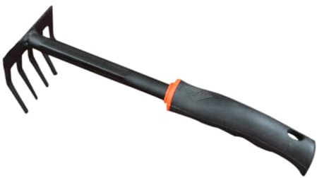 BESPORTBLE Rastrillo De Mano Rastrillo De Césped Pequeño Mango Corto Ideal para Espacios Reducidos