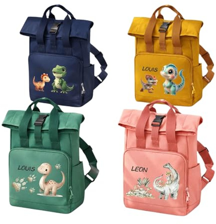 wolga-kreativ Personalisierter Kita Rucksack Mädchen und Jungen – Kindergartenrucksack mit Namen –Turnbeutel Set optional – Kindertasche Kita