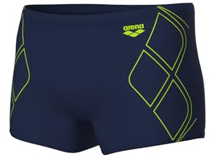 ARENA Feel Graphic Costume da Bagno Corto da Uomo, Pantaloncini da Spiaggia e Piscina in Tessuto Maxfit Eco, Resistente Cloro e Sale con Protezione UV UPF 50+, Elasticizzato con Fodera Interna