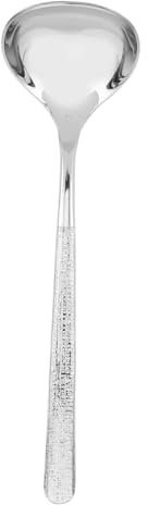 LABRIMP Heavy Duty Soup Ladle Hammered Design Stainless Steel Chef Spoon Soup Spoon for Restaurant and Home