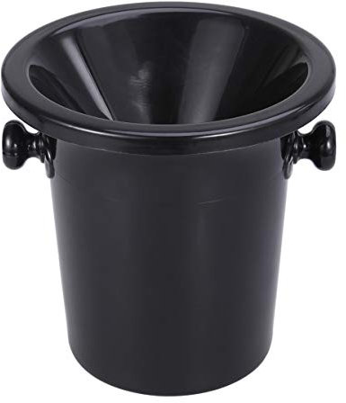 Sosoport Sputacchiera in Plastica Nera per Degustazione Vino con Design Imbuto Anti-Schizzi e Doppie Maniglie Utilizzabile Secchiello Ghiaccio Accessorio Essenziale per Eventi di Vino e Loc