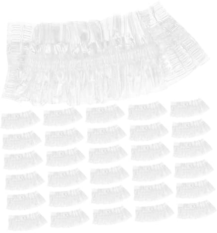 CLISPEED 100pcs Clear Disposable Ear Protectors - Waterproof Bath Ear Covers Caps Bathing Salon Spa Supplies for Hair Dye Cap Dryer Hair Dye Shower