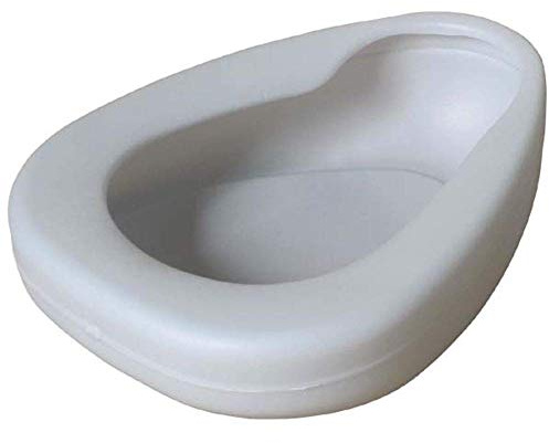 padella da letto, Padella for WC in plastica, consigliata professionalmente e più facile da usare, anti-rovesciamento, comoda for chi è costretto a letto(White)