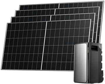 ECOFLOW STREAM Ultra Balkonkraftwerk mit Speicher, 4x 500W Solarpanel | 0% VAT 1,92kWh Speicher für Balkonkraftwerk, 2300W Dual AC-Anschlüsse, bis zu 11,52kWh Kapazität, 6000 Ladezyklen, Plug&Play