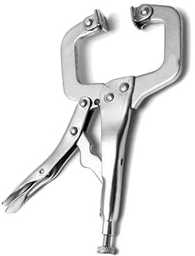 C clamp, 6 inch/ 9 inch C Clamp Weld Clip Woodwork Tenon Locator Grip Lock Jaw Swivel Pad Wood Fix Plier Pincer Work(6 Inch)