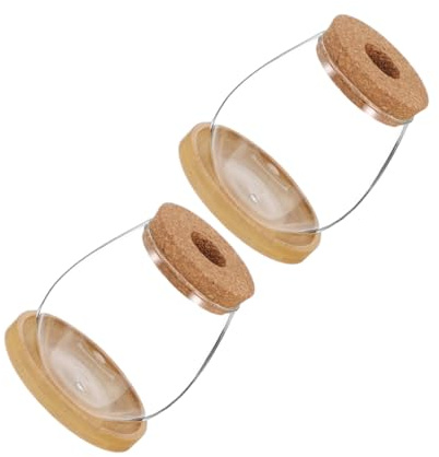 BESPORTBLE 2 Ensembles Set de Vases Hydroponiques Verre Borosilicate avec Support Bambou Station de Propagation pour Plantes Dintérieur Décoration de Bureau et Table Pot Compact pour Plantes