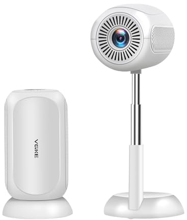VGKE Mini Beamer mit Android TV 13.0, 3D TOF-Autofokus, Automatische Trapezkorrektur, Integrierte Apps, 23000 Lumen Full HD 4K Unterstützung, WiFi6 Bluetooth Projektor für Outdoor/Handy/Laptop