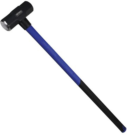 Faithfull Fibreglass Shaft Sledge Hammer 4.5kg (10lbs) – High-Strength Fibreglass Handle with Powder-Coated Steel Head & Ergonomic Non-Slip Grip for Demolition, Construction & Heavy-Duty Site Work
