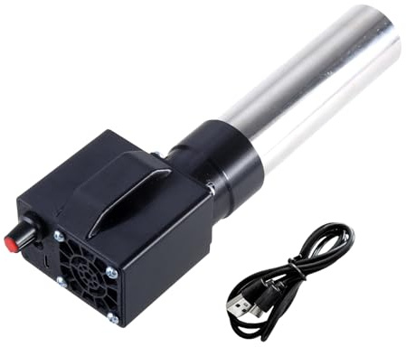 Portable Electric BBQ Fan Air Blower for Outdoor Grilling Type C+DC5.5x2.1mm Power Input 16000RPM Speed BBQ Fan Electric Air Blower