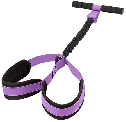 TISHITA Bandes de Résistance pour Pédales, élastiques de Pilates, Repose-pieds En Latex, Gaine Amincissante avec Poignée Antidérapante pour Renforcement Muscu, Violet