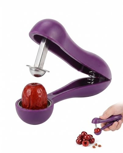 TISCH Dénoyauteur 1 Pièce Acier Inoxydable – Ultra-Précis pour Cerises, Dattes & Fruits Rouges, Évite les Éclaboussures, Préparation Rapide & Propre.