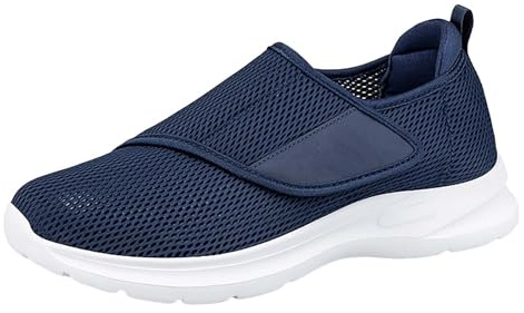 Baskets Femmes Mesh Slip on Plateforme Décontractées Sneakers Confortables Respirant Légères Chaussures Femme Mode Tricoté Antidérapantes Basquette de Sport Outdoor (Blue, 7)