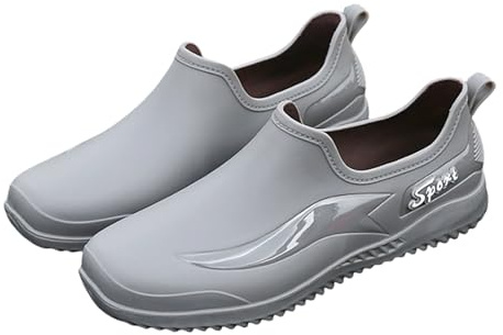 Generisch Botas de goma de neopreno para hombre, botas de senderismo para hombre, impermeables, cómodas, botas de goma anchas, zapatos de jardín, transpirables, suela gruesa, botas de lluvia