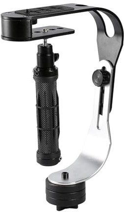Phefop Stabilizzatore Video Steadycam Portatile per Fotocamere Digitali, Videocamere DSLR, con Struttura in Lega di Alluminio, Impugnatura in Schiuma con Supporto Antiscivolo in Gomma