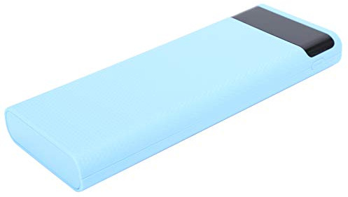 lyrlody Banque d'alimentation DIY, Boîte de Stockage de Batterie ABS pour 8 Batteries au Lithium Plates, Sortie USB 5 V 1 A 2 A, Indicateur LED et Lampe de Poche, Charge de Secours Portable pour