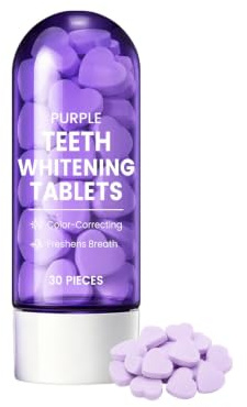 Lila tandkrämstabletter, skonsam daglig oral rengöring | Fresh Mint Breath bärbara tuggbara tandrengöringstabletter(1pcs)