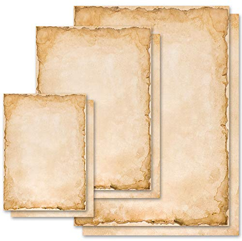 50 Sheets Motif Letter Paper! Antique & History Vintage DIN A5 - Paper-Media