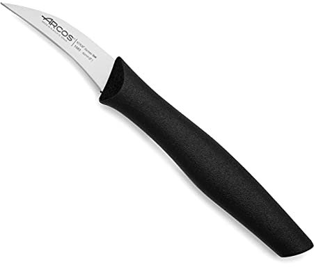 Arcos Coltello da Cucina Paring 2 pollici in Acciaio Inossidabile, Coltello da Cucina Professionale per Tagliare, Pelare e Pulire il Cibo, Manico Ergonomico, Lama da 60 mm, Serie Nova, Colore Nero