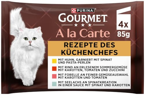 GOURMET A la Carte Katzenfutter nass, Sorten-Mix, 48er Pack (12 x 4 x 85g)