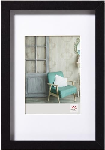walther design Bilderrahmen schwarz 60 x 80 cm Echtglas Stockholm EA080B